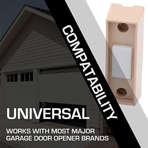 Genie Universal Non-Lit Garage Door Opener Wall Push Button - Operate the Garage Door From Inside - Compatible with Most Major Brands - Model GWC-R, 7.5x6x.8", Blue Clamshell - Image 2