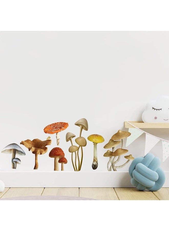 LIYAOLI Mushroom Wall Decals for Girls Bedroom Decor Nursery Wall Decals Peel and Stick Botanical DIY Wall Art Decor Vinyl Wall Sticker for Baby Girls Boys Nursery Kids Classroom Decor - Image 4
