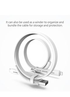 KASTWAVE Charger Cable Saver Cable Management Organizer Protective Cable Protector for iPhone iPad Cord Saver for Bundling and Organizing Cables 2 Pairs White Black Lightning to USB  - Image 5