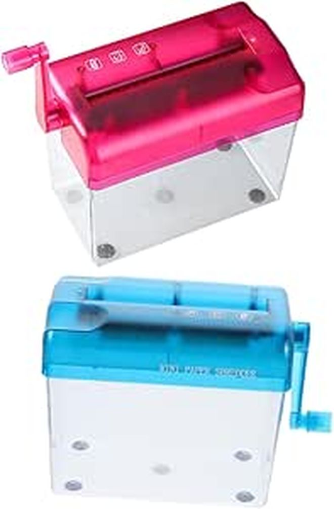 2pcs Portable Manual Paper Shredder Handheld Desktop Document Shredder for Home Office Use - Image 1