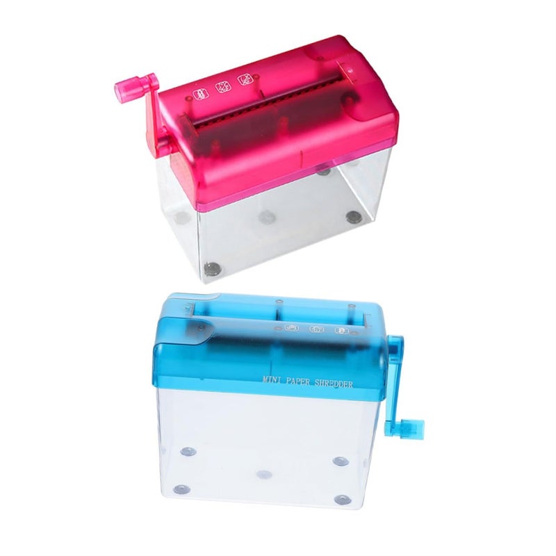 2pcs Portable Manual Paper Shredder Handheld Desktop Document Shredder for Home Office Use - Image 2