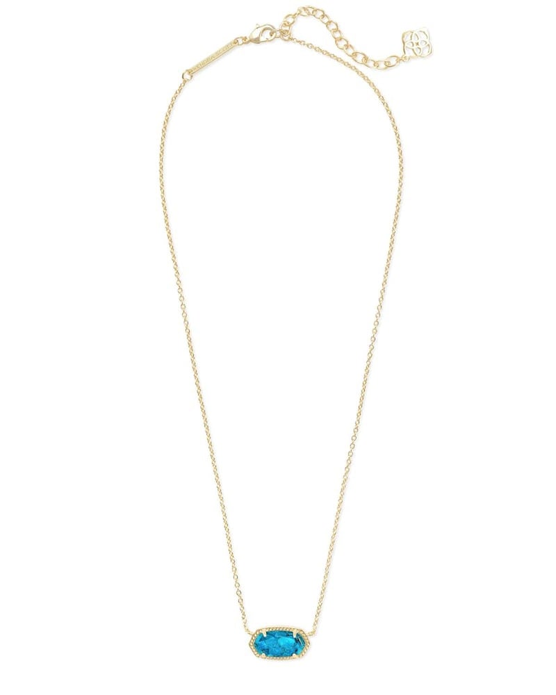 Kendra Scott Elisa Pendant Necklace for Women, Fashion Jewelry, 14k Gold-Plated, Bronze Veined Red Turquoise - Image 2