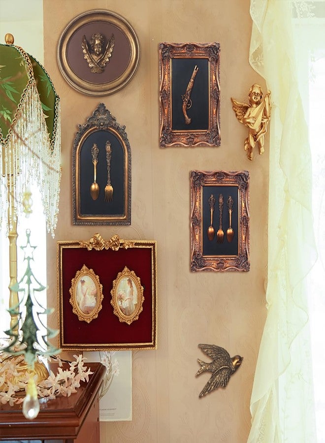 S-MANTIS Vintage Wall Sculpture,Antique Pediment,Hallway Wall Art, Hand Painted Wall Decoration With Embossed Intricate Spoon and Fork Design, Arched Aesthetic Room Décor, Gallery, Unique Gift - Image 5