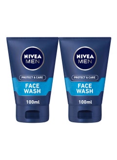Nivea Face Wash Cleanser Protect And  Care Active Charcoal Pack of 2  - Image 1