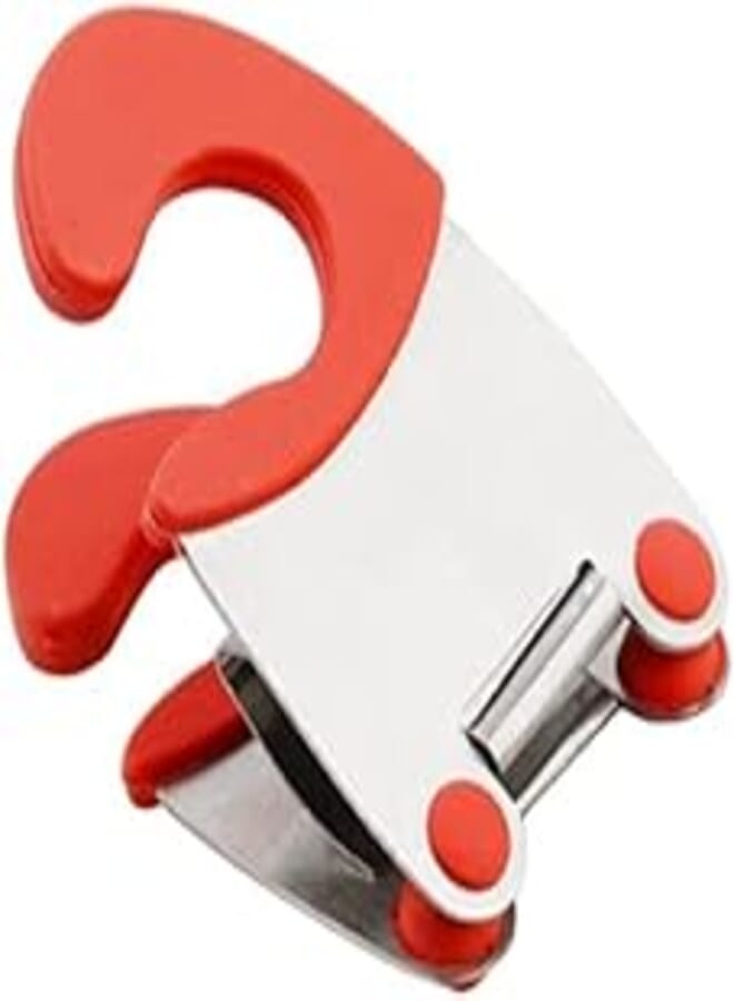 1pcs Utensil Stainless Steel Pot Clip Spoon Holder No-Slip Silicone Flex Pot Clip Spatula Holder Handy Kitchen Gadget Organize Cooking Tool Fits all Pots and Bowls (7.8, 5) 