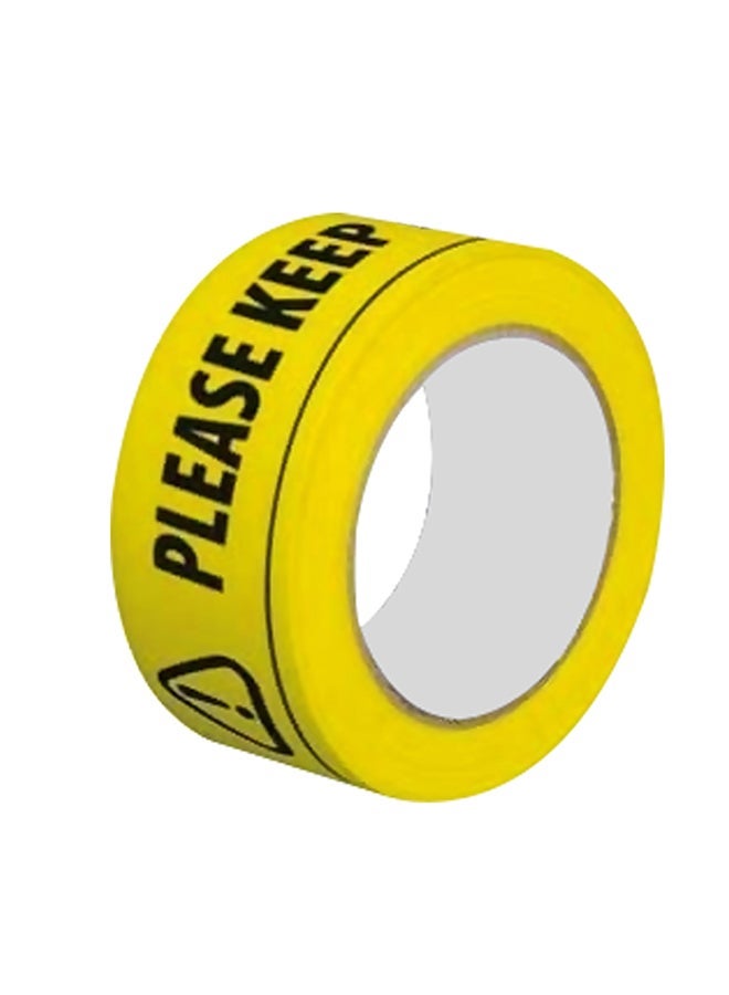 Generic Please Keep A Safe Distance Warning Tape Yellow/Black  - Image 1