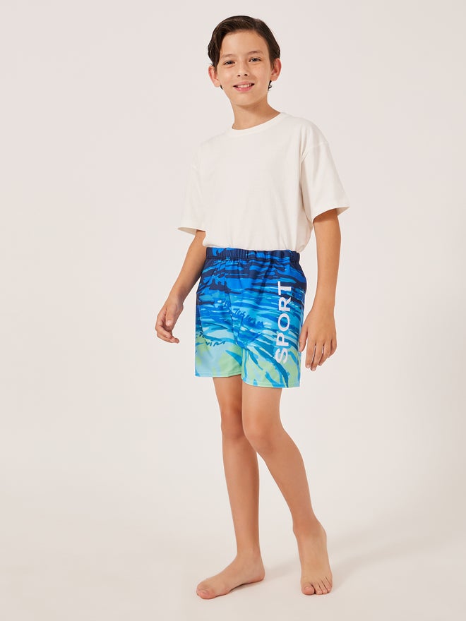 Styli Styli Printed Elastic Waist Swim Shorts  - Image 2