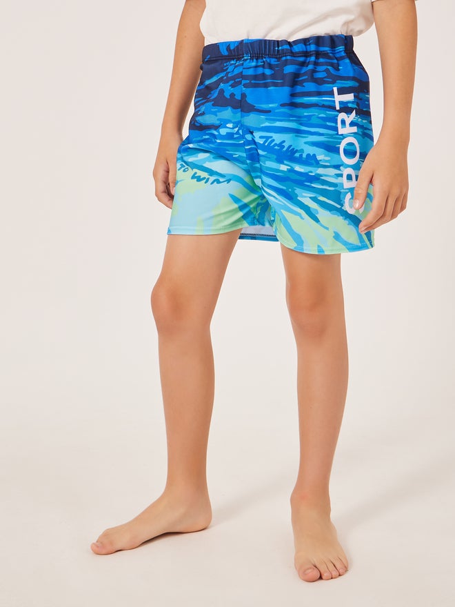 Styli Styli Printed Elastic Waist Swim Shorts  - Image 1