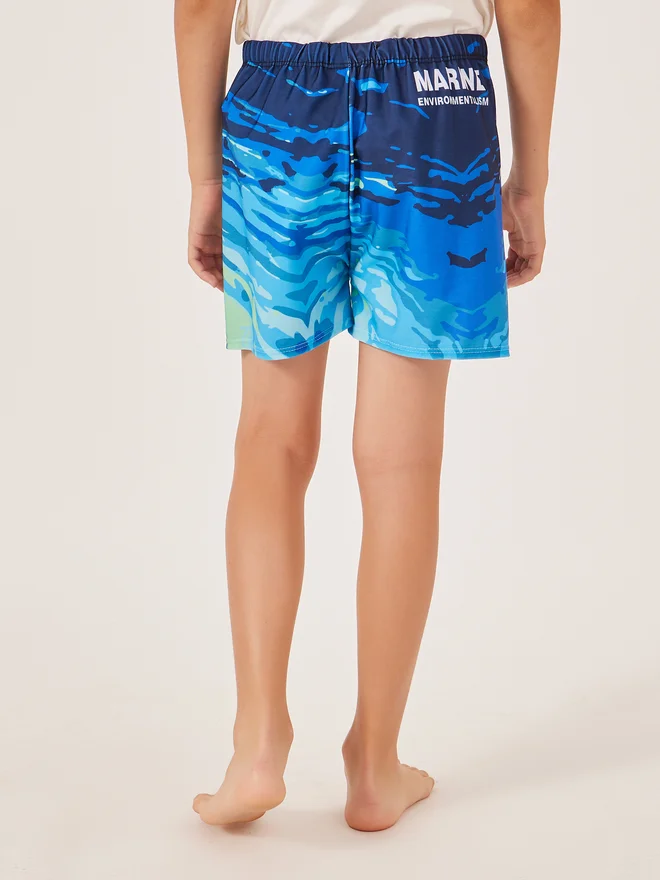 Styli Styli Printed Elastic Waist Swim Shorts