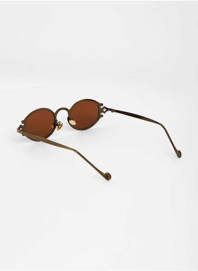 Haute Sauce The Roman Oval Sunglasses