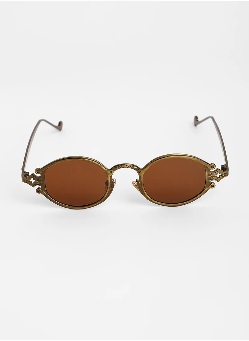 Haute Sauce The Roman Oval Sunglasses