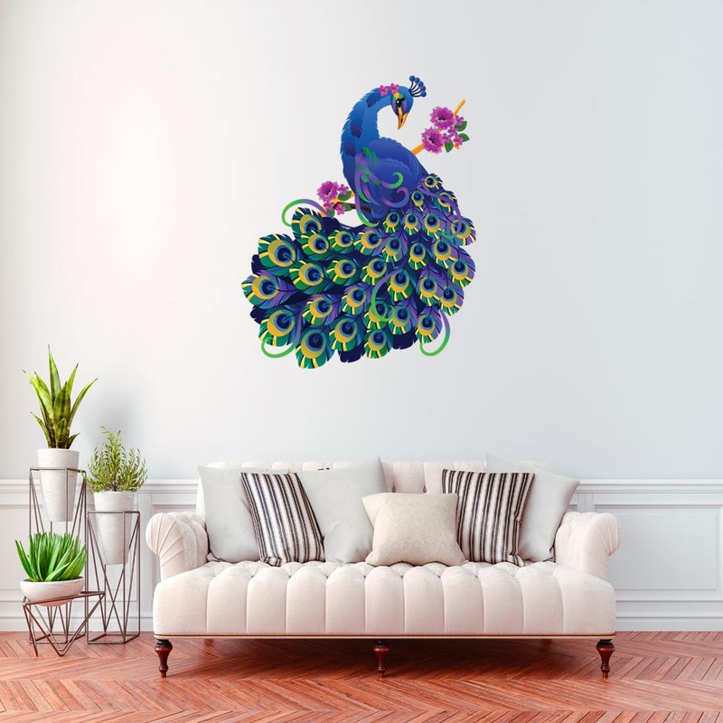 Rangoli White Glossy Vinyl Wall Sticker Premium Self-Adhesive Waterproof Decorative Wall Decal for Bedroom, Living Room, Office & Home Decoration Easy to Apply. Parent-2, Design-17 - Image 4