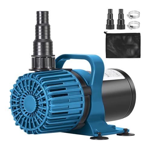 TONGCHANT 1600GPH Pond Pump for Outdoor Ponds and Water Garden, 180° Adjustable Flow Direction, 100W Ultra-Quiet Fountain Pump with 20ft Cord & Debris Barrier Bag, Waterfall Pump, UL listed - Image 1