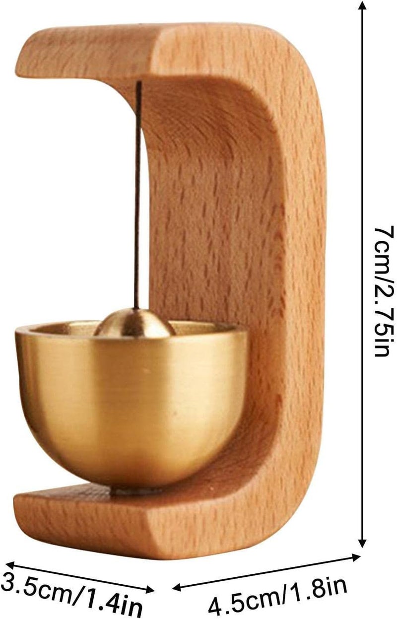 Ostin جرس باب مغناطيسي خشبي تصميم مغناطيسي فريد من نوعه جرس باب خشبي زينة هدايا إبداعية ب - Image 4