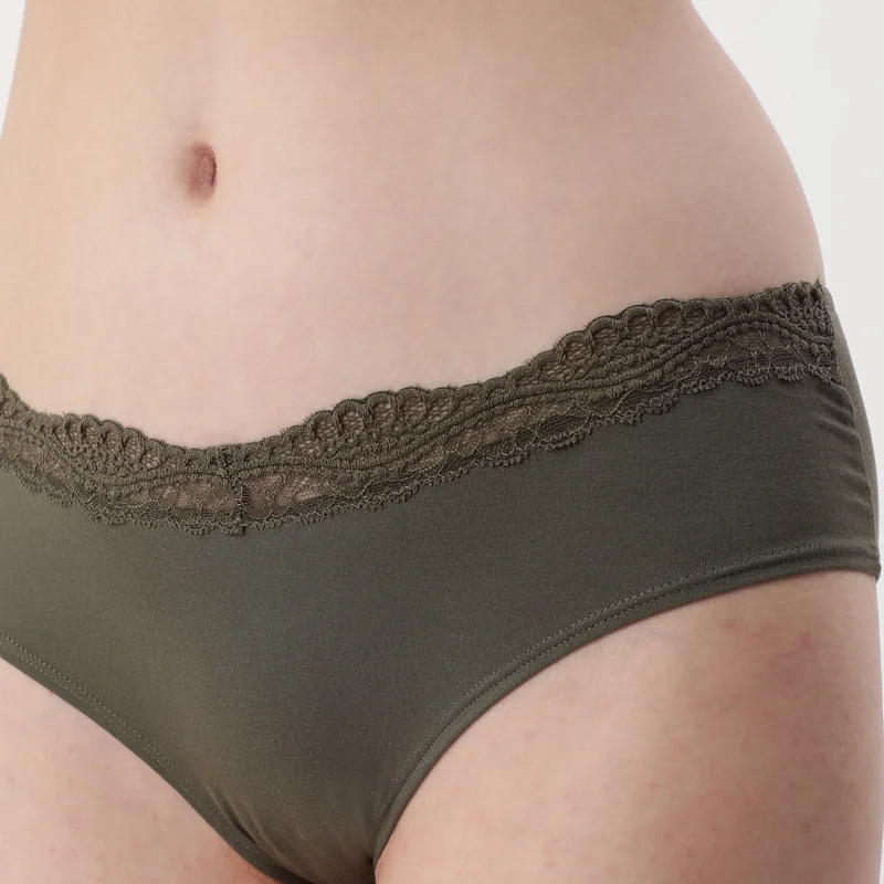 La Senza La Senza Lace Trim Hipster Brief- Sea Turtle