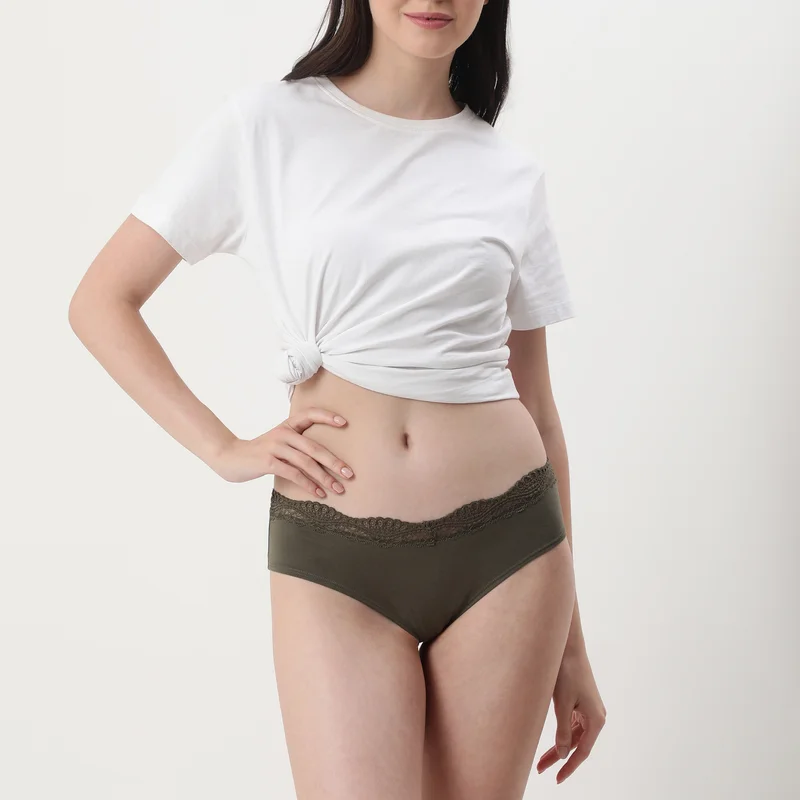 La Senza La Senza Lace Trim Hipster Brief- Sea Turtle