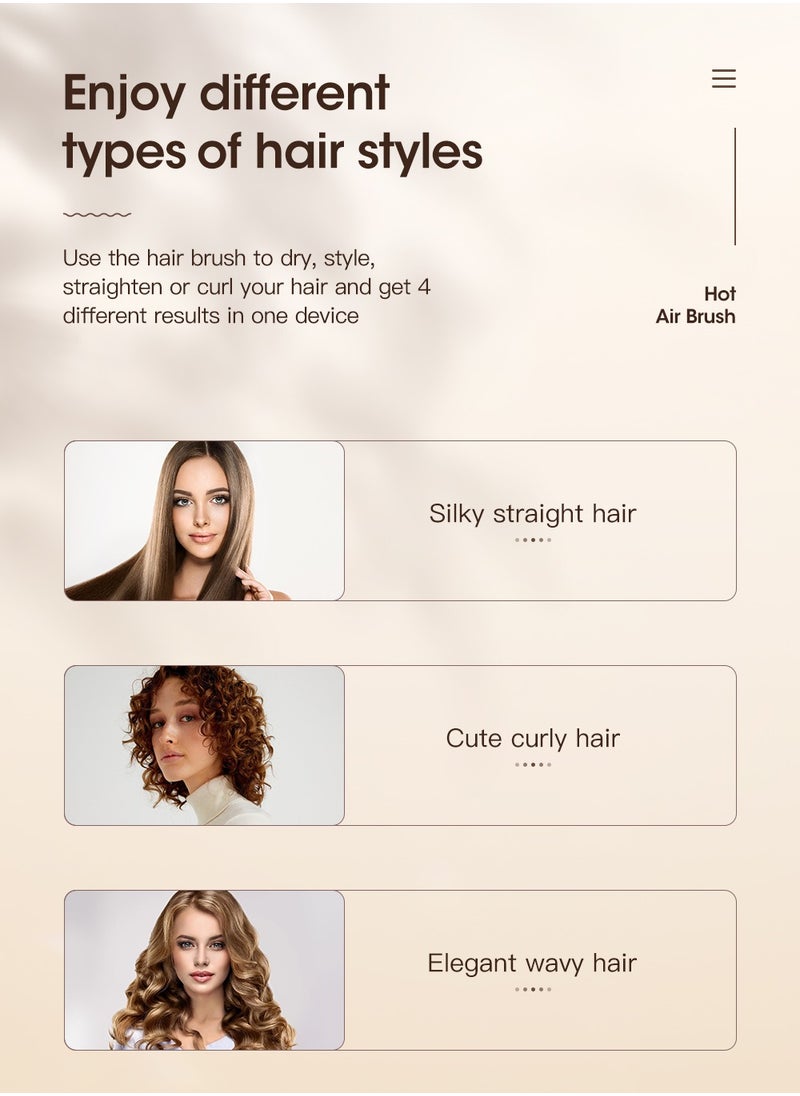 KinseiBeauty 2-in-1 Hair Dryer Brush & Straightener, One-Step Hot Air Brush for Volumizing and Straightening  - Image 4