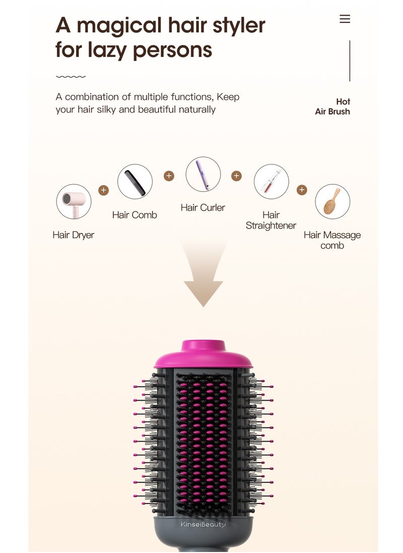 KinseiBeauty 2-in-1 Hair Dryer Brush & Straightener, One-Step Hot Air Brush for Volumizing and Straightening  - Image 5