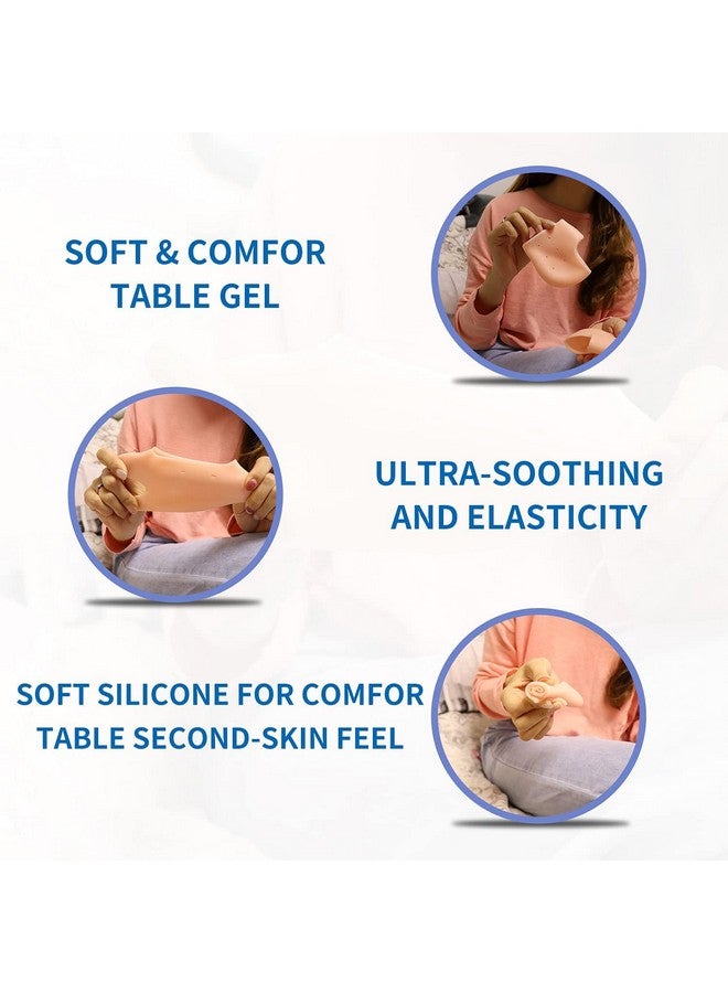 MLD جوارب كعب السيليكون MLD SHS-771 لإصلاح الكعب الجاف والمتشقق، لتخفيف تورم وألم الكعب للرجال والنساء (بيج، مقاس مجاني) - Image 5