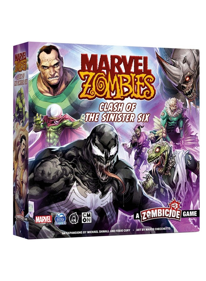 CMON Marvel Zombies: A Zombicide Game - Clash of The Sinister Six - Heroes vs. Villains in a Zombie Apocalypse! Cooperative Strategy Game, Ages 14+, 1-6 Players, 90 Minute Playtime, Made by CMON - Image 1