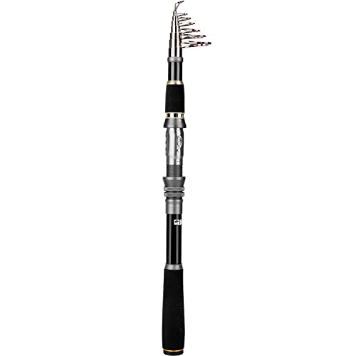 PLUSINNO Telescopic Fishing Pole Spinning Rod Carbon Fiber Travel Rod for Saltwater Freshwater Fishing 27M 886Ft - Image 1