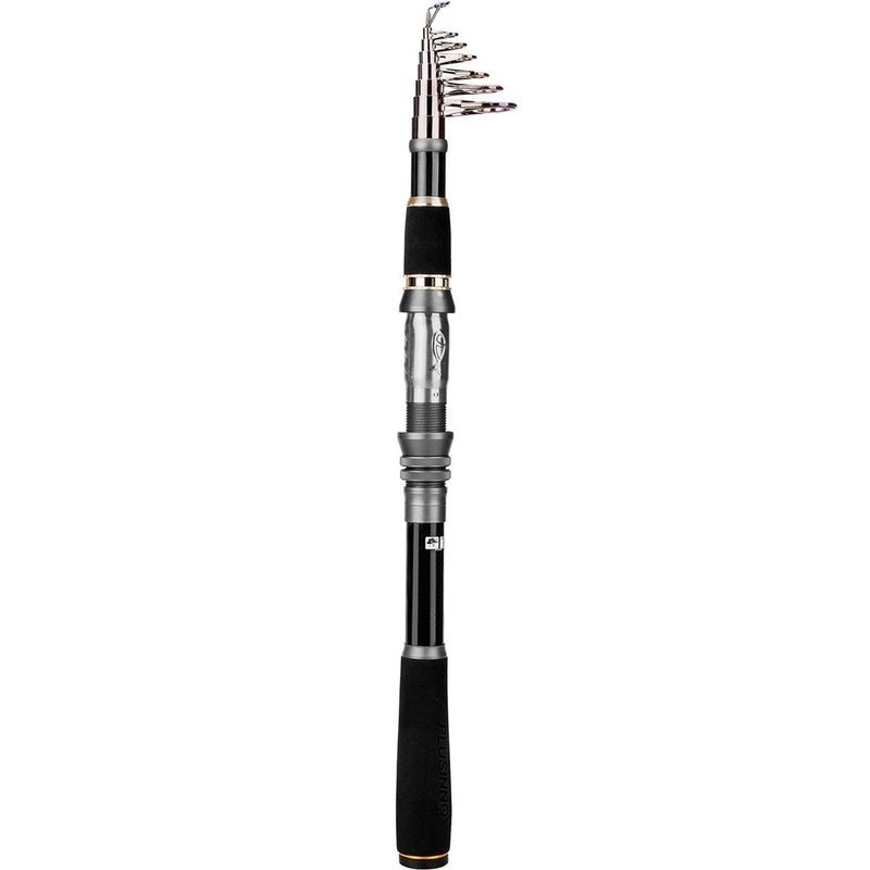 PLUSINNO Telescopic Fishing Pole Spinning Rod Carbon Fiber Travel Rod for Saltwater Freshwater Fishing 27M 886Ft - Image 2