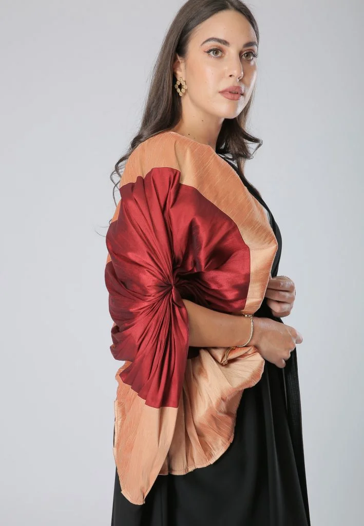 Moistreet frill flower shoulder abaya