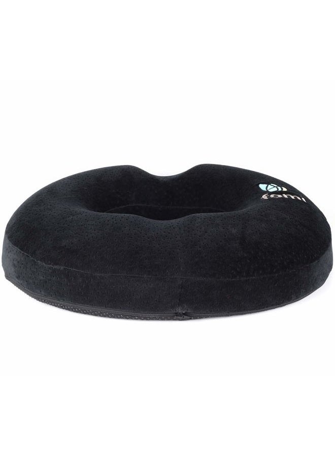 FOMI Extra Thick Donut Memory Foam Seat Cushion Care | 18" x 16" x 3.5" | Large Tailbone Pillow for Car, Truck, Office Chair, Wheelchair | Back, Bed Sores, Coccyx, Hemorrhoid, Sciatica Pain Relief - Image 2