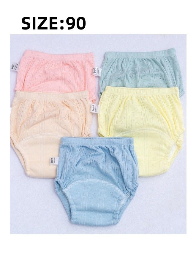 DOOKOO 5 Pieces Breathable Potty Training Underwear 6 Layers Breathable Cotton Absorbent Trainer Pants for Toddler Baby Boys Girls Waterproof