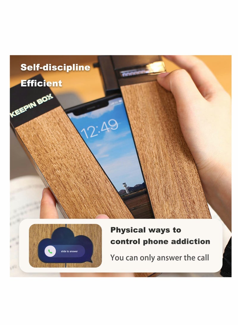 KASTWAVE Cell Phone Lock Box with Timer, Portable Timed Lock Box for iPhone and Android Phone, Help to Be Self-Discipline and Focus to Achieve Goals, Prevent Phone Addiction  (Single Screen, Black) - Image 3