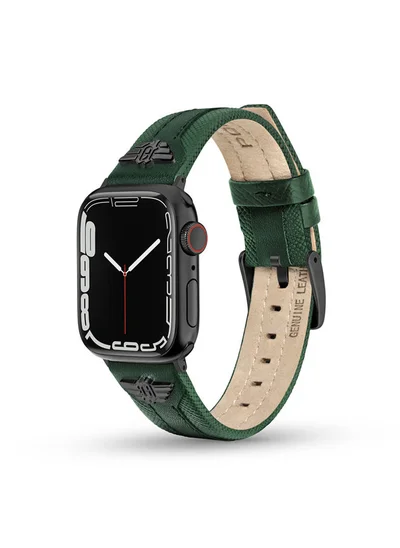 بوليس Police Wings Green Leather Universal Watch Strap 20 mm - PEOUL0000109