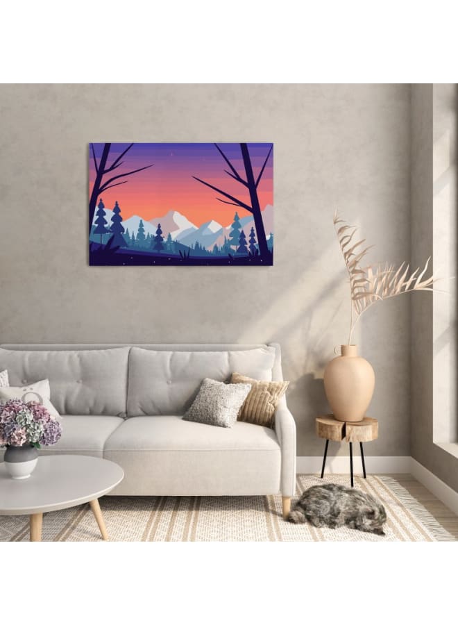 Home Gallery Beautiful Landscape Pine Forest With Mesmerizing Mountain Views Printed canvas wall art 120x80 - Image 3
