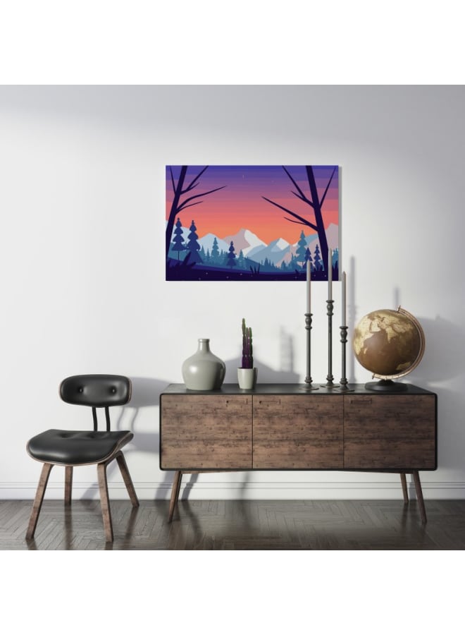 Home Gallery Beautiful Landscape Pine Forest With Mesmerizing Mountain Views Printed canvas wall art 120x80 - Image 2