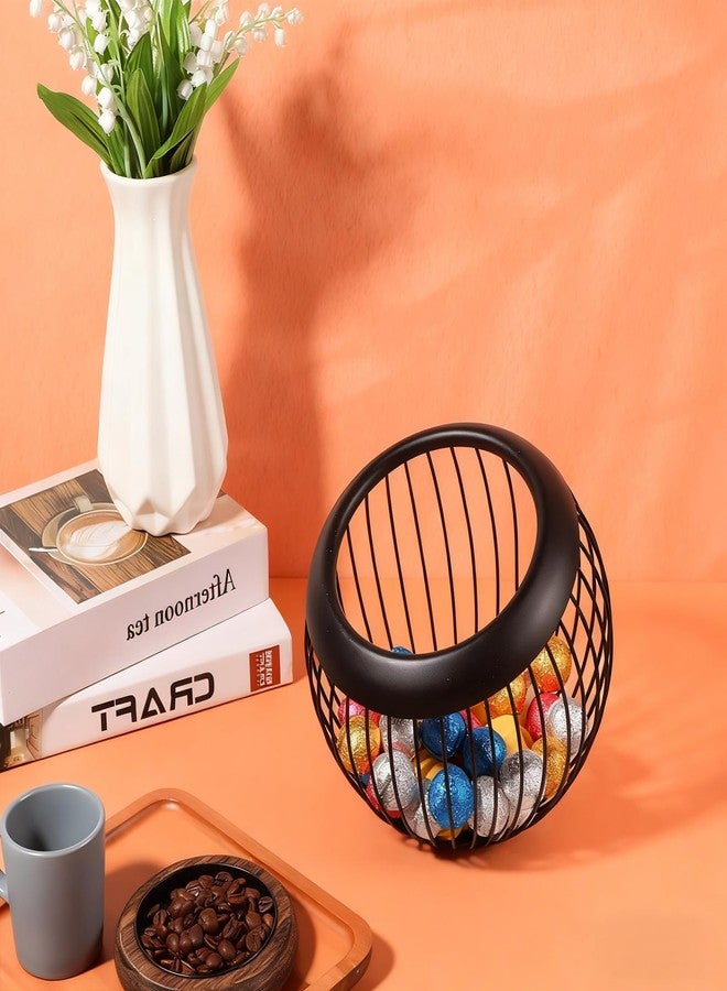 Kifmurase Coffee Pod Holders for Counter, Large Capacity Metal KCups Espresso Pod Keuring Kcup Storage Capsure Baskets, Coffee Bar Organizer Espresso Capsule Storage Bar Station Accessories (Black) - Image 4