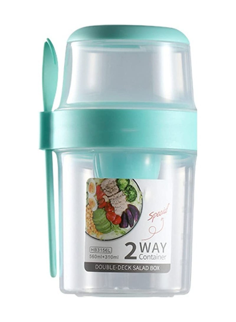 Salad Shakers Keep Fit Salad Meal Shaker Cup Salad Container for Lunch Portable Fruit and Vegetable Salad Cups Container with Fork Salad Dressing Holder Reusable Work - Image 1