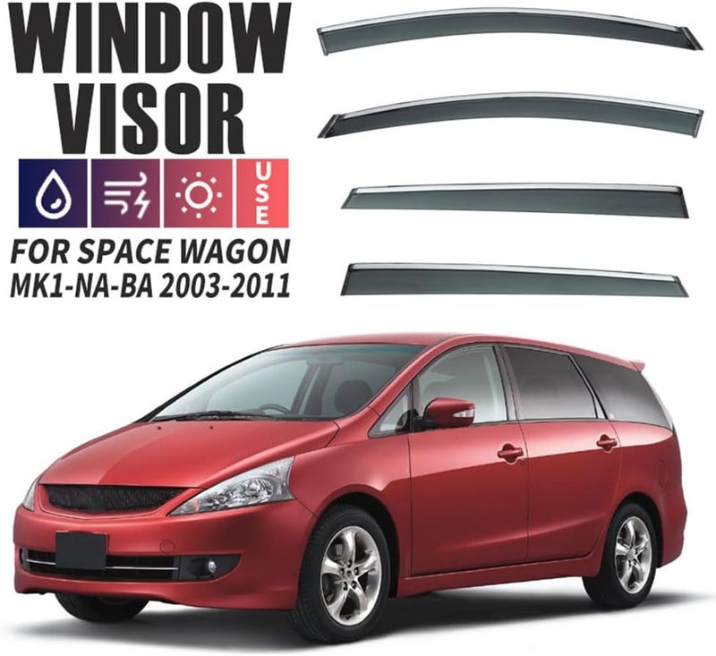 Premium Wind Deflector for Mitsubishi Space Wagon MK1-NA-BA 2003-2011 Window Side Visor Keep Your Car Ventilated in Rain Reduce Wind Turbulence External Accessories - Image 2