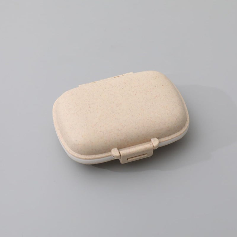 2pcs 8-Compartment Portable Pill Organizer with Dual-Layer Sealed Storage, Beige Travel Vitamin and Medication Case for Daily Use and Household Holder - Image 5