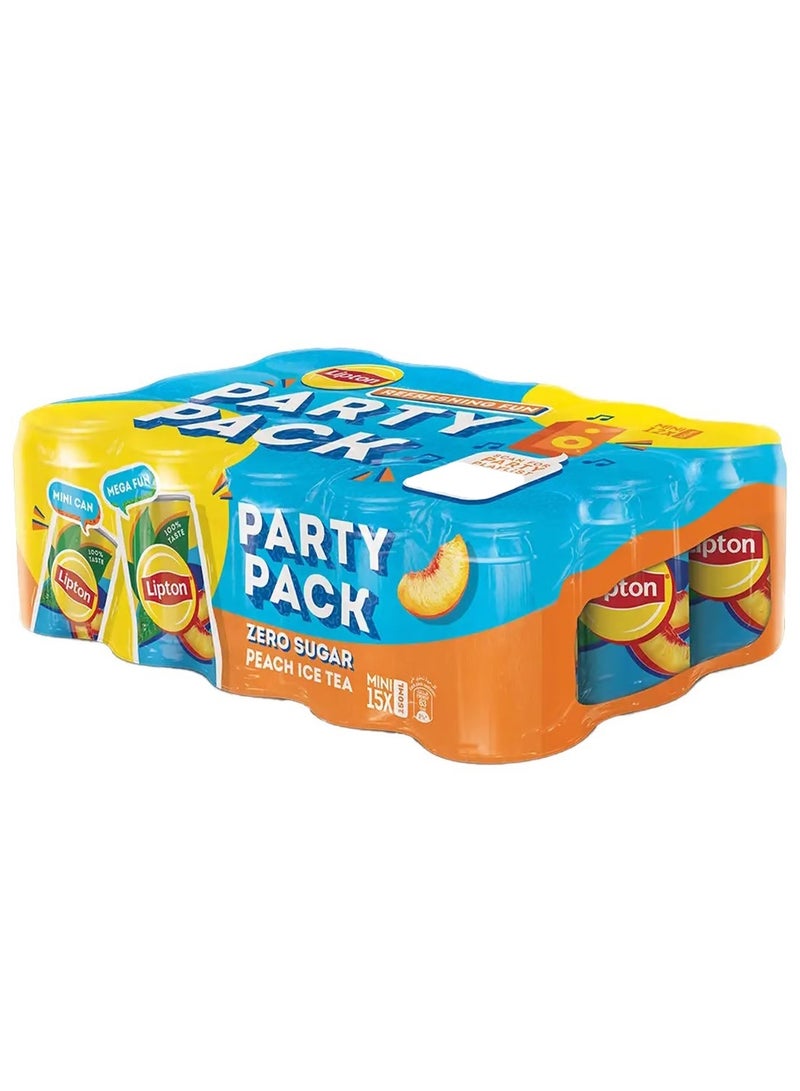 Lipton Peach Zero Sugar Ice Tea 15 x 150ml - Image 1
