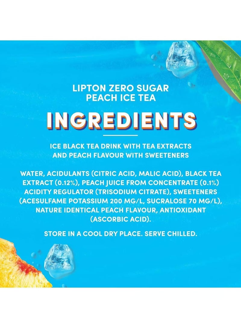 Lipton Peach Zero Sugar Ice Tea 15 x 150ml - Image 4