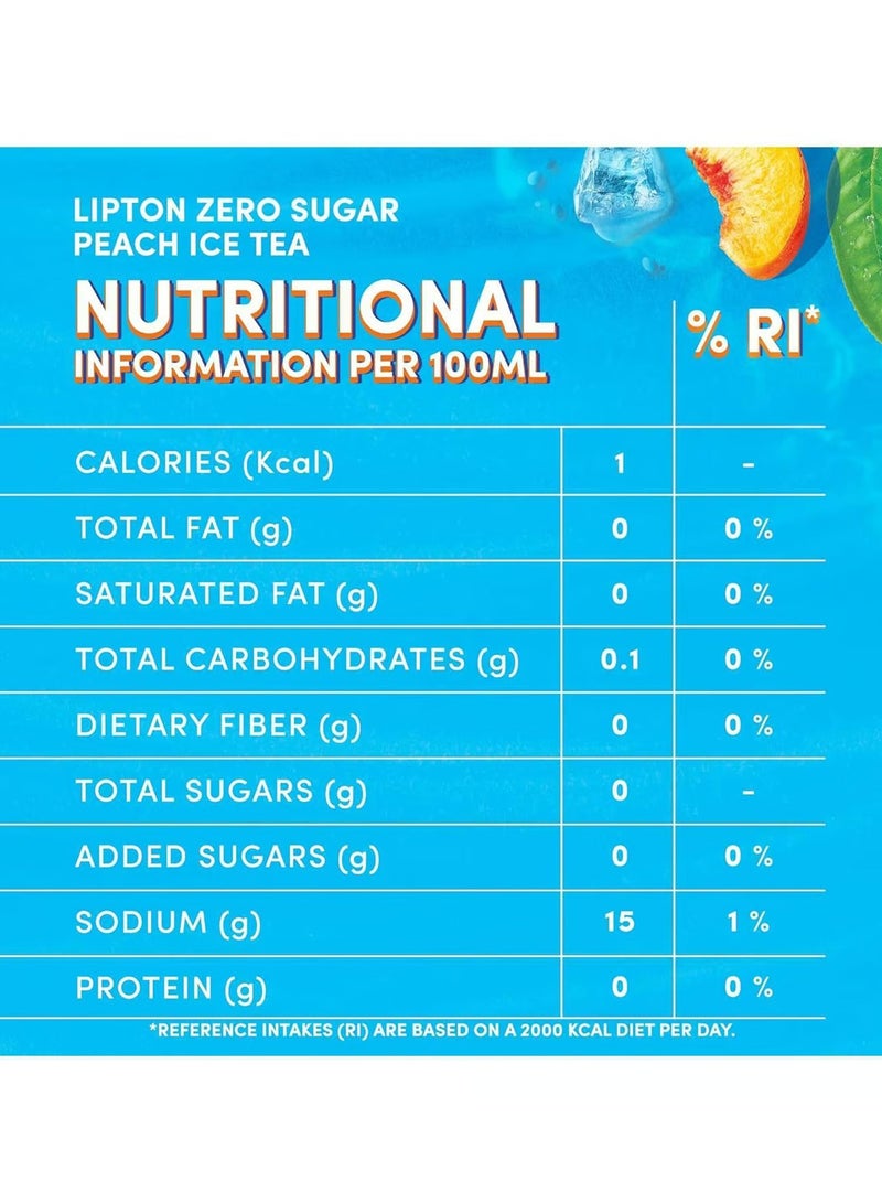 Lipton Peach Zero Sugar Ice Tea 15 x 150ml - Image 3