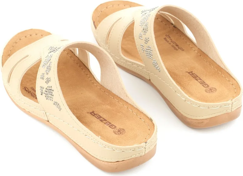 Gezer Summer Women's Faux Leather Collection Slippers