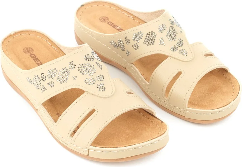 Gezer Summer Women's Faux Leather Collection Slippers