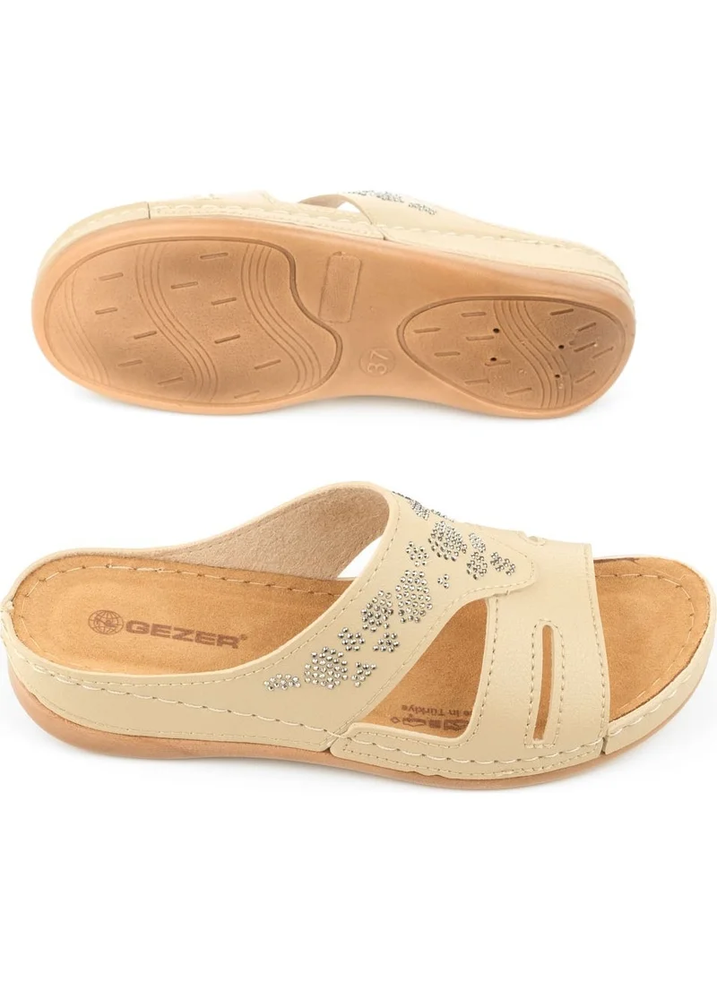 Gezer Summer Women's Faux Leather Collection Slippers