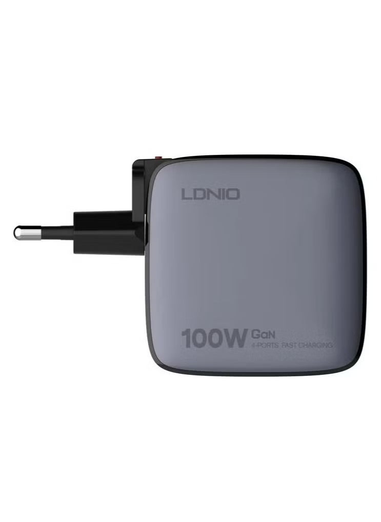 ELTRAZONE Q408 100W GaN Super Fast Charger – US/UK/EU Plug, 1 USB & 3 Type-C Ports, Multi-Device Adapter Wall Charger, Ultra-Fast Mobile Phone Charger for Smartphones, Laptops & More - Image 3