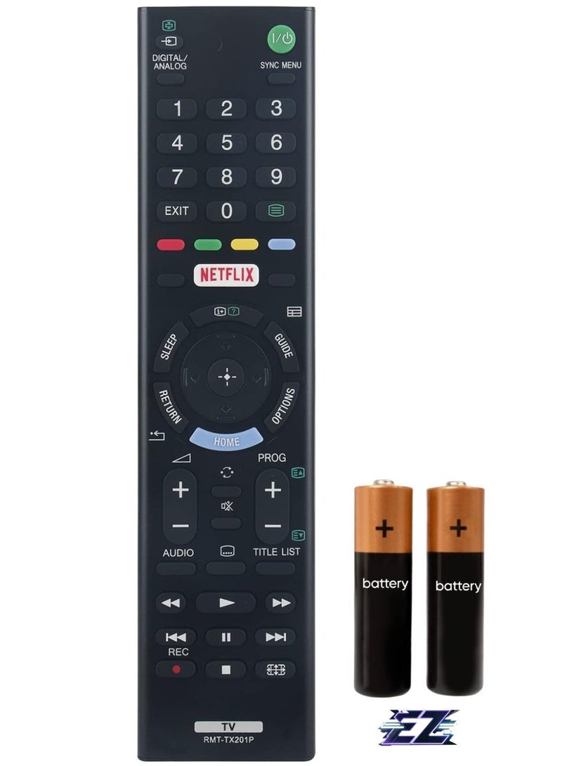 PopZa New Replacement Remote Control RMT-TX201P sub RMT-TX102D RMT-TX200E for Sony Smart LCD LED TV KDL-40W650D with battery - Image 1