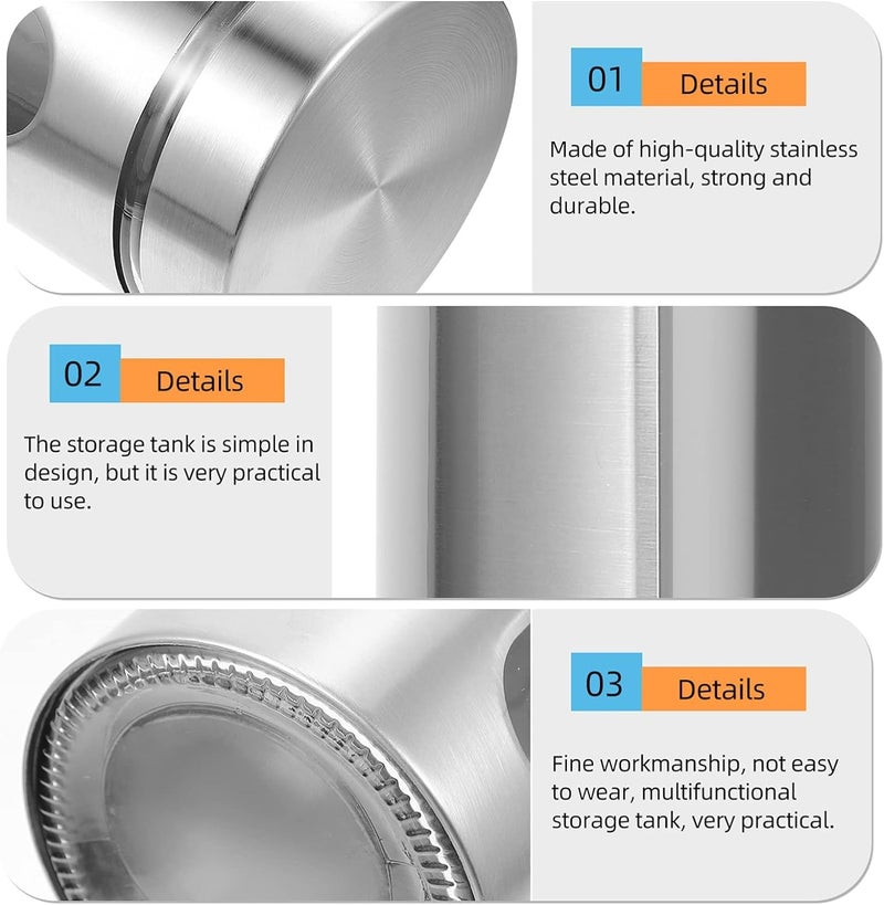 WRINGO Steel Cover Window Clear Glass Jars, Pantry Organizers Containers for Kitchen Storage Food Spices Canister with Airtight Lid Container Organizer, Tea Coffee & Sugar (H4030-1200ML, Set of 6) - Image 4