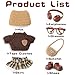 ibayda 17cm Doll Knit Style Outfits Clothes and Accessories Set Include Hat Sweater Dress Bag Glasses Earphone and Shoes Doll Not Included - Image 4