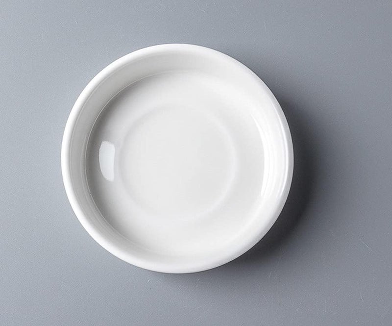 Mozacona 8pcs White Ceramic Seasoning Dishes Appetizer Plates3 Inches - Image 3