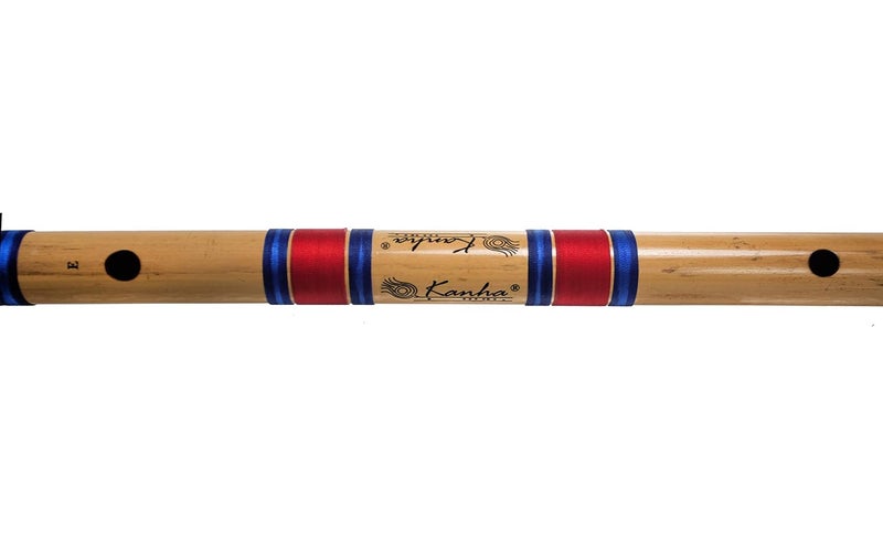 Kanha Flutes E Scale Natural Base Assam Bamboo Flute Musical Instrument Size 30 Inch Bansuri Right Handed with Flute Cover - Image 3