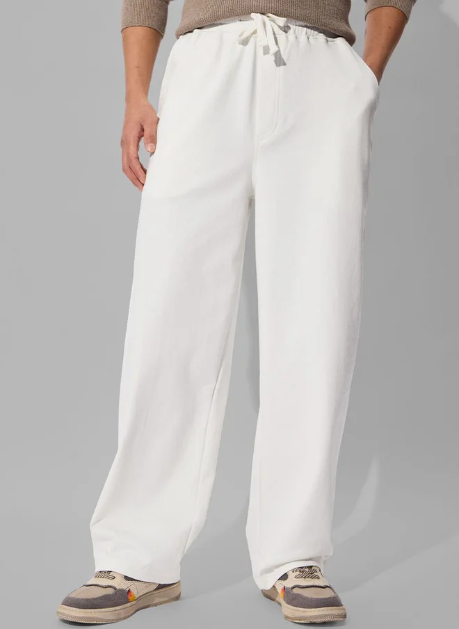 ذا سوليد ستور The Souled Store Men Korean Solid White Joggers